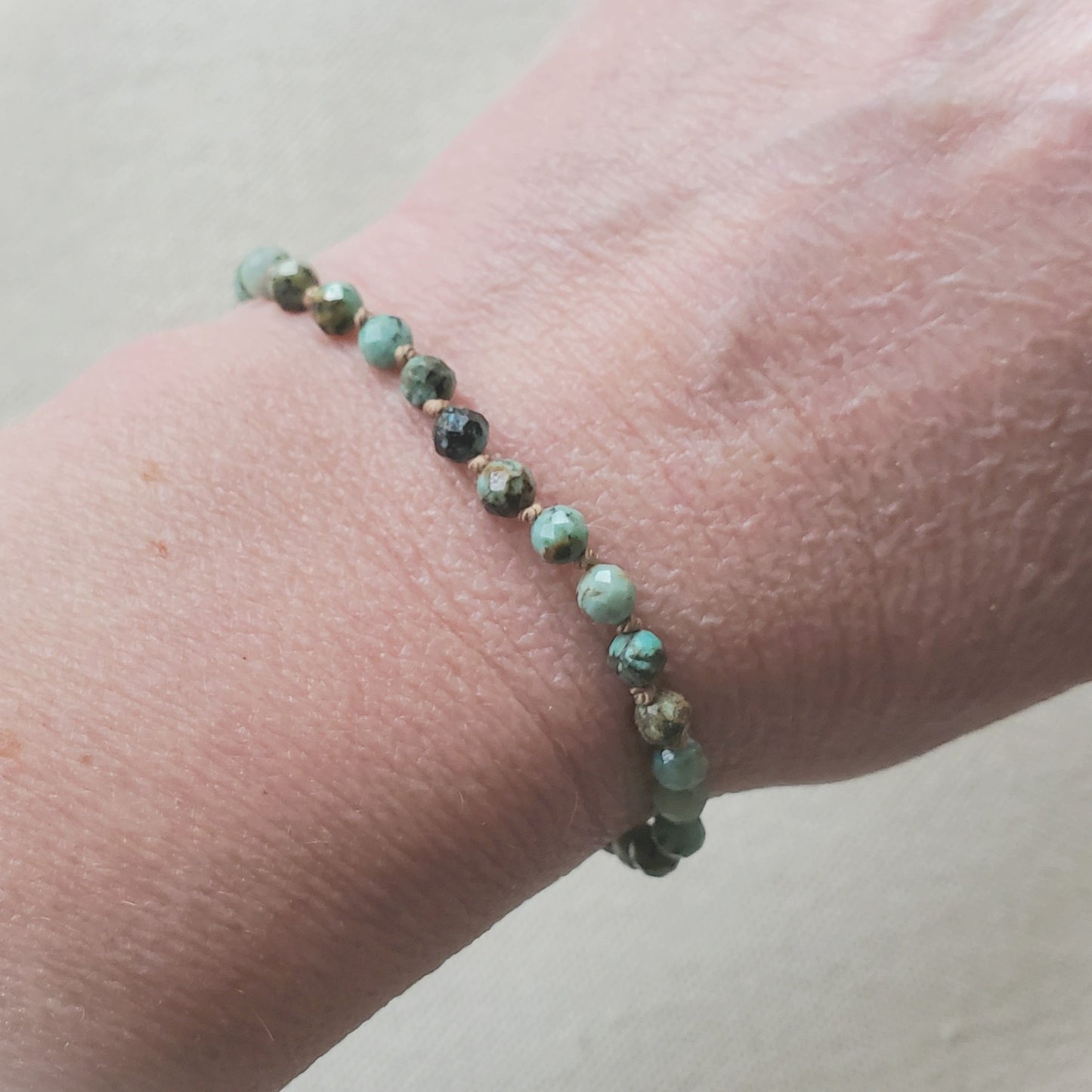 Faceted African Turquoise Bracelet
