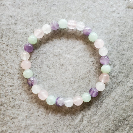 Multi gemstone stretch bracelet