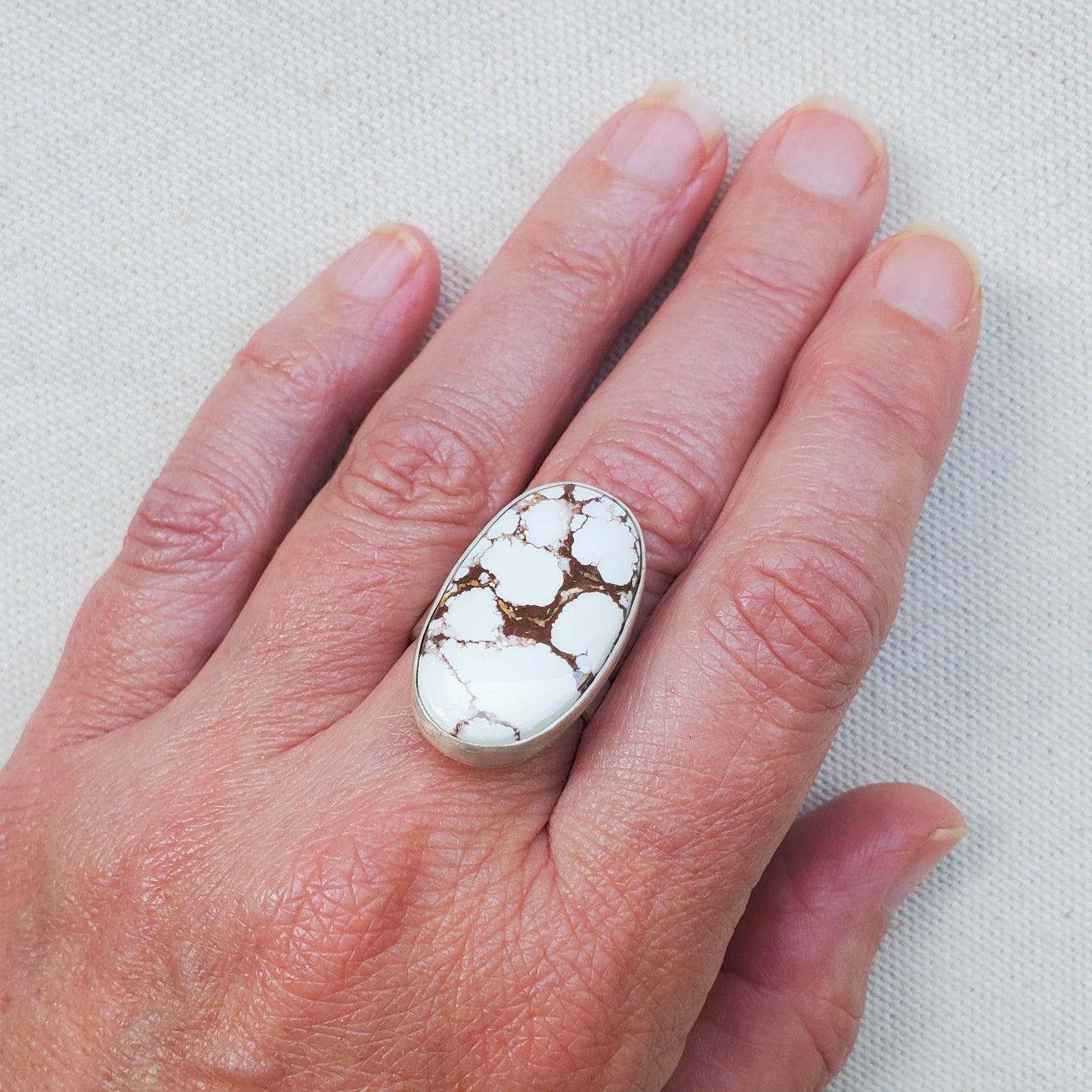 Wild Horse Magnesite silversmith ring