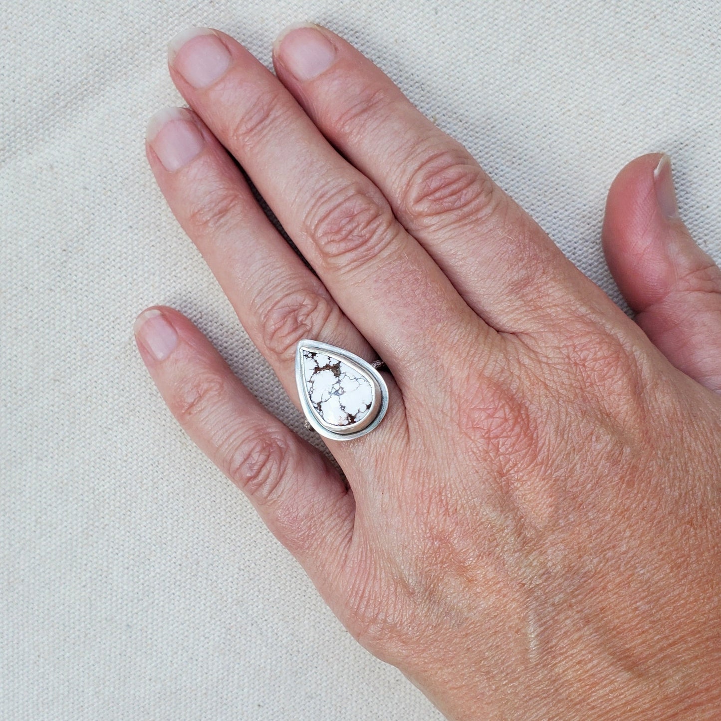 Wild Horse Magnesite silversmith ring