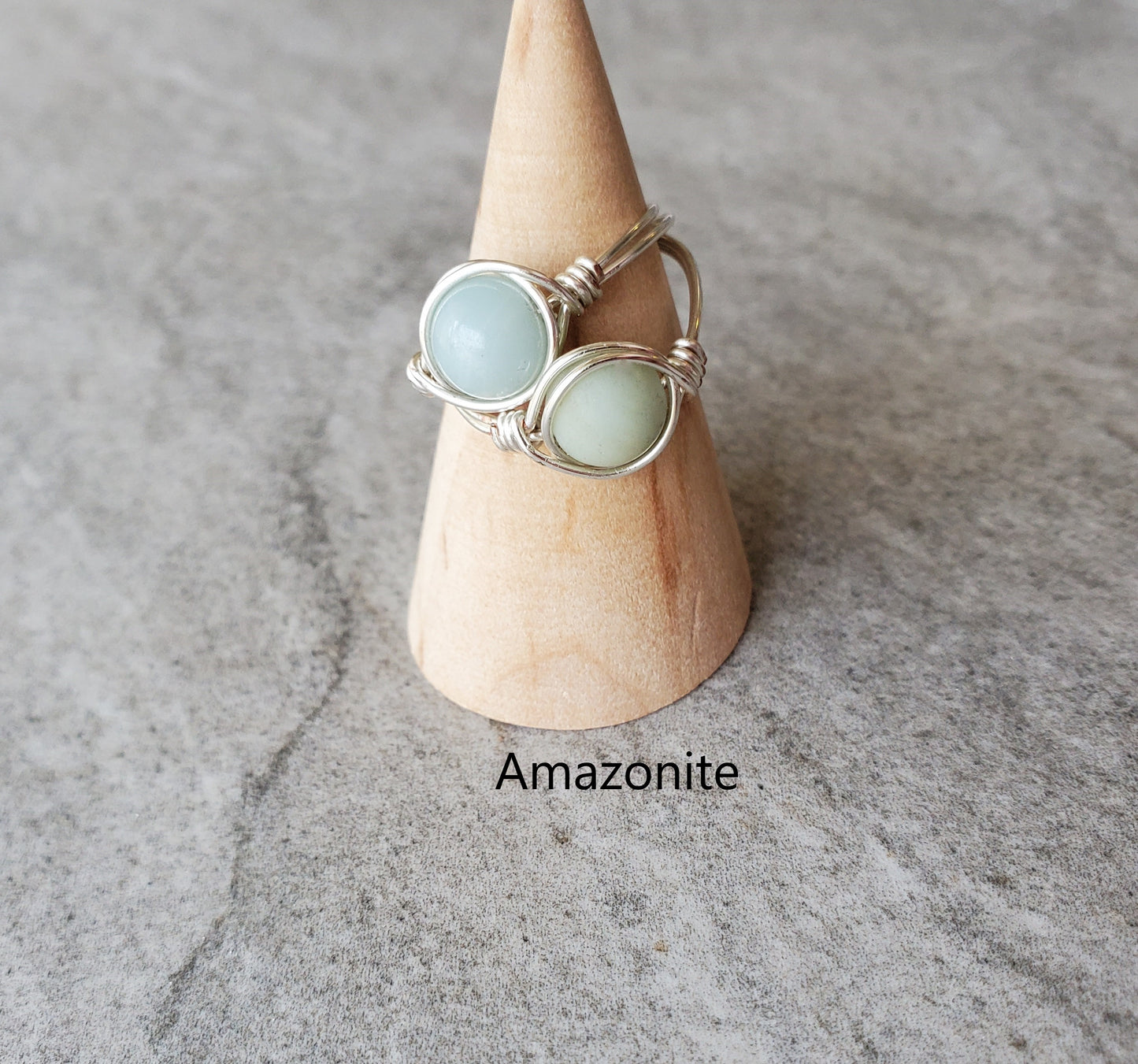 Wire Wrapped Gemstone Rings