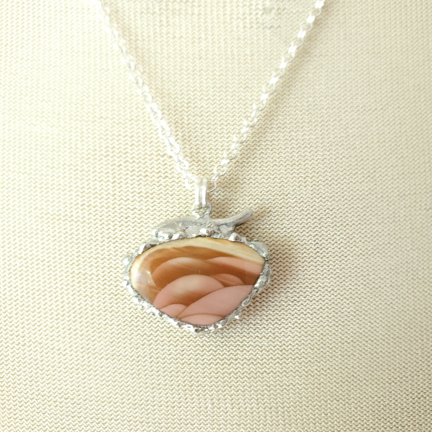 Freeform Imperial  Jasper pendant necklace 
