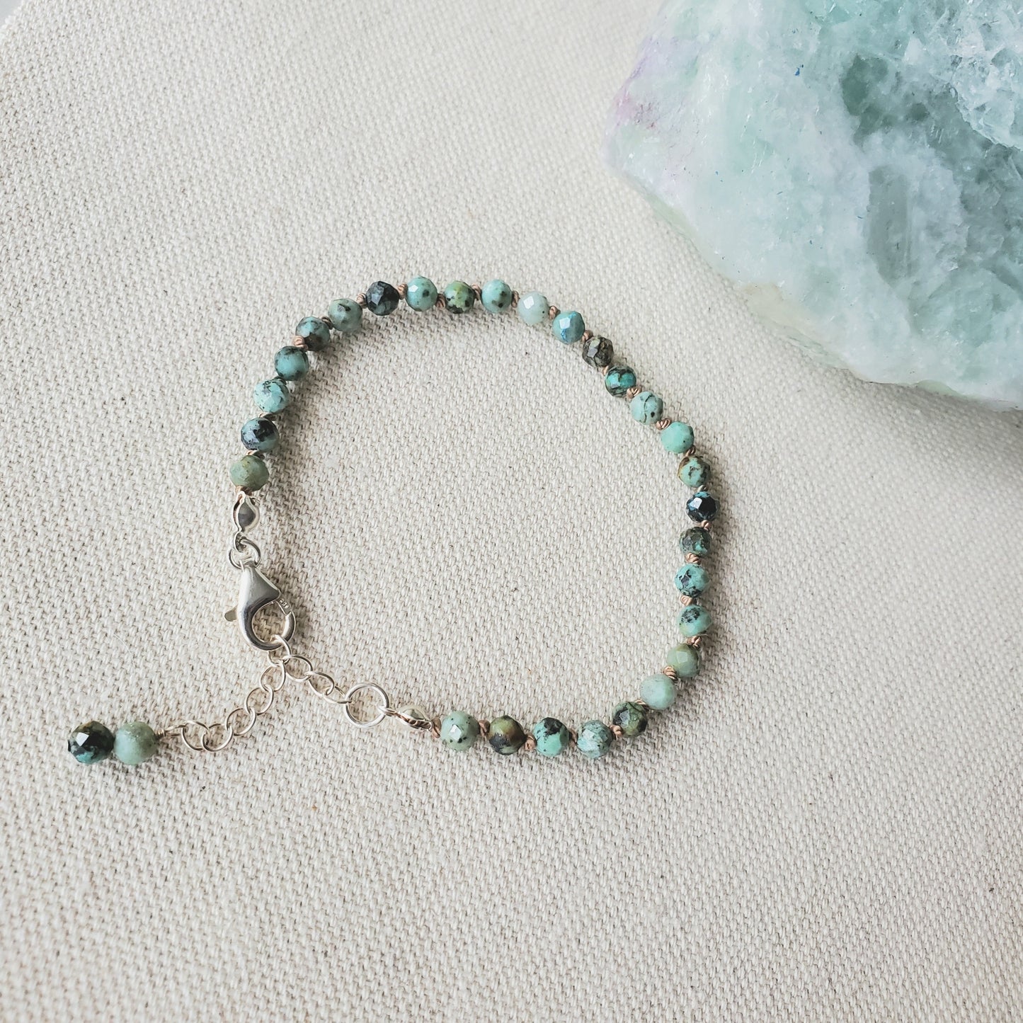 Faceted African Turquoise Bracelet