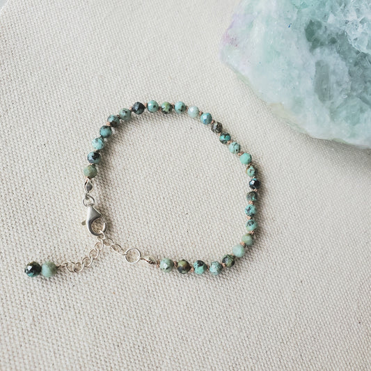 Faceted African Turquoise Bracelet