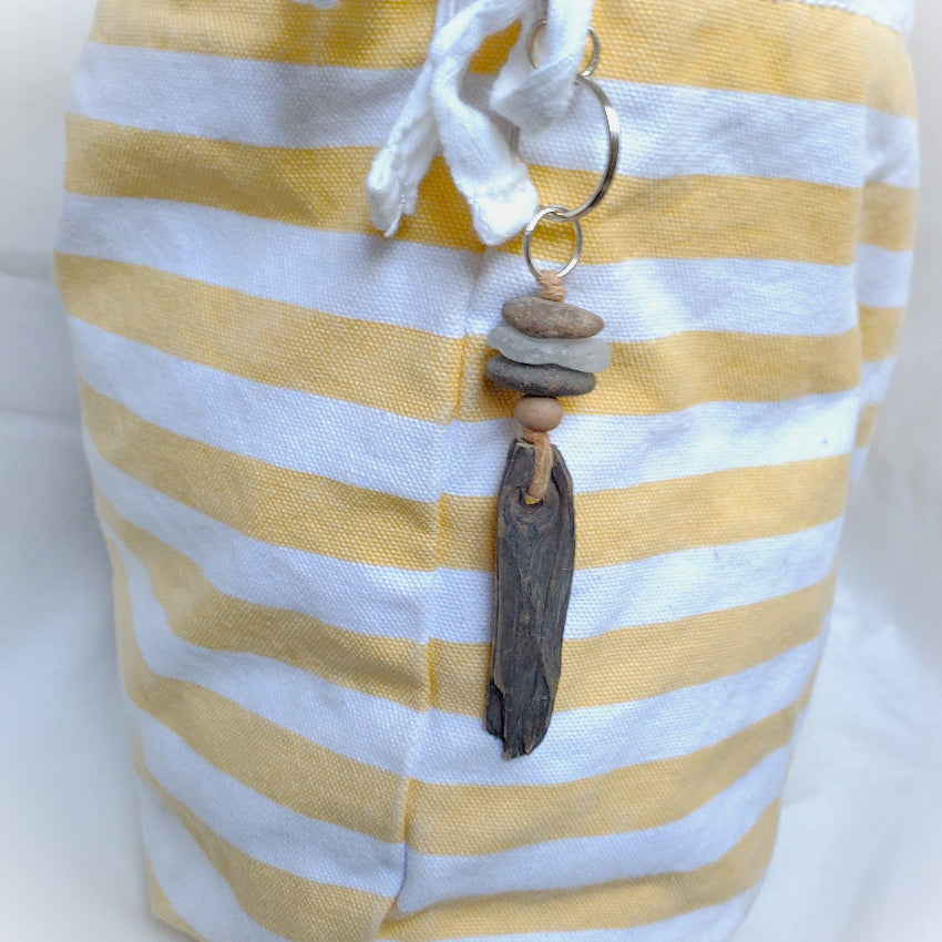 Driftwood beach roc bag charm