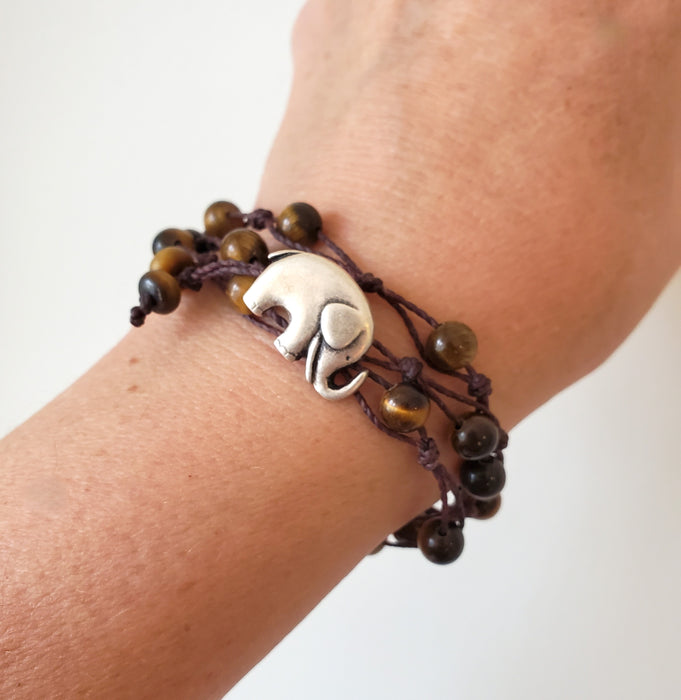 Tiger Eye 3 Wrap Bracelet