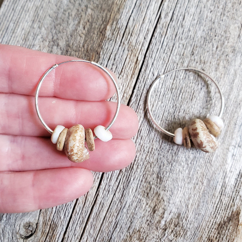 Seashell Hoop Earrings