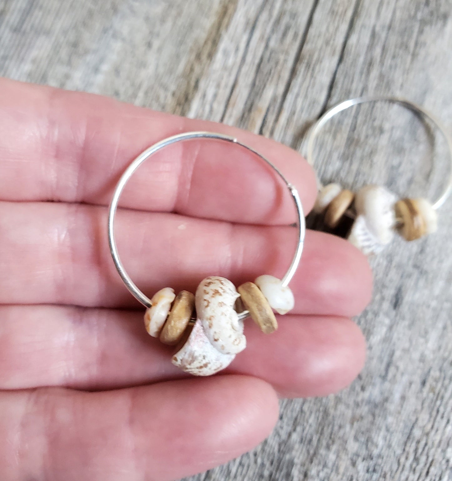 Seashell Hoop Earrings