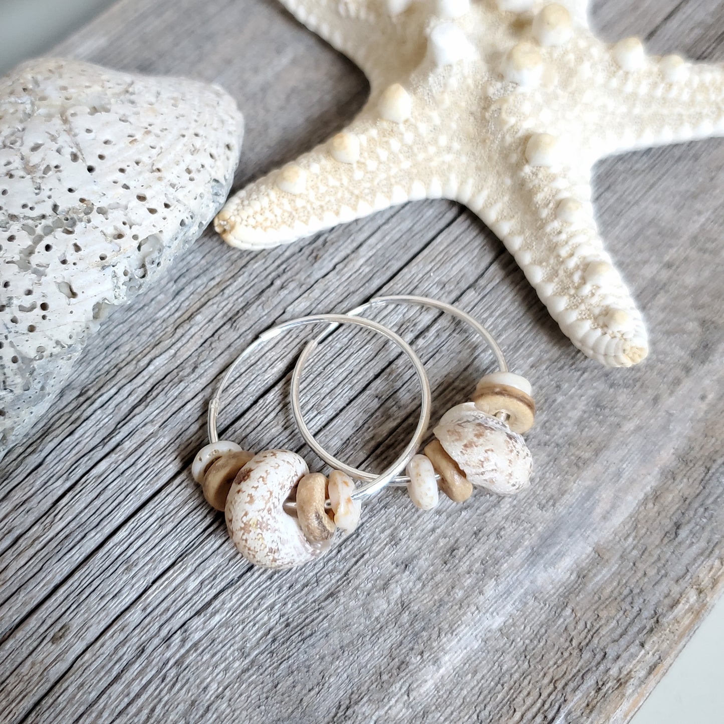 Seashell Hoop Earrings