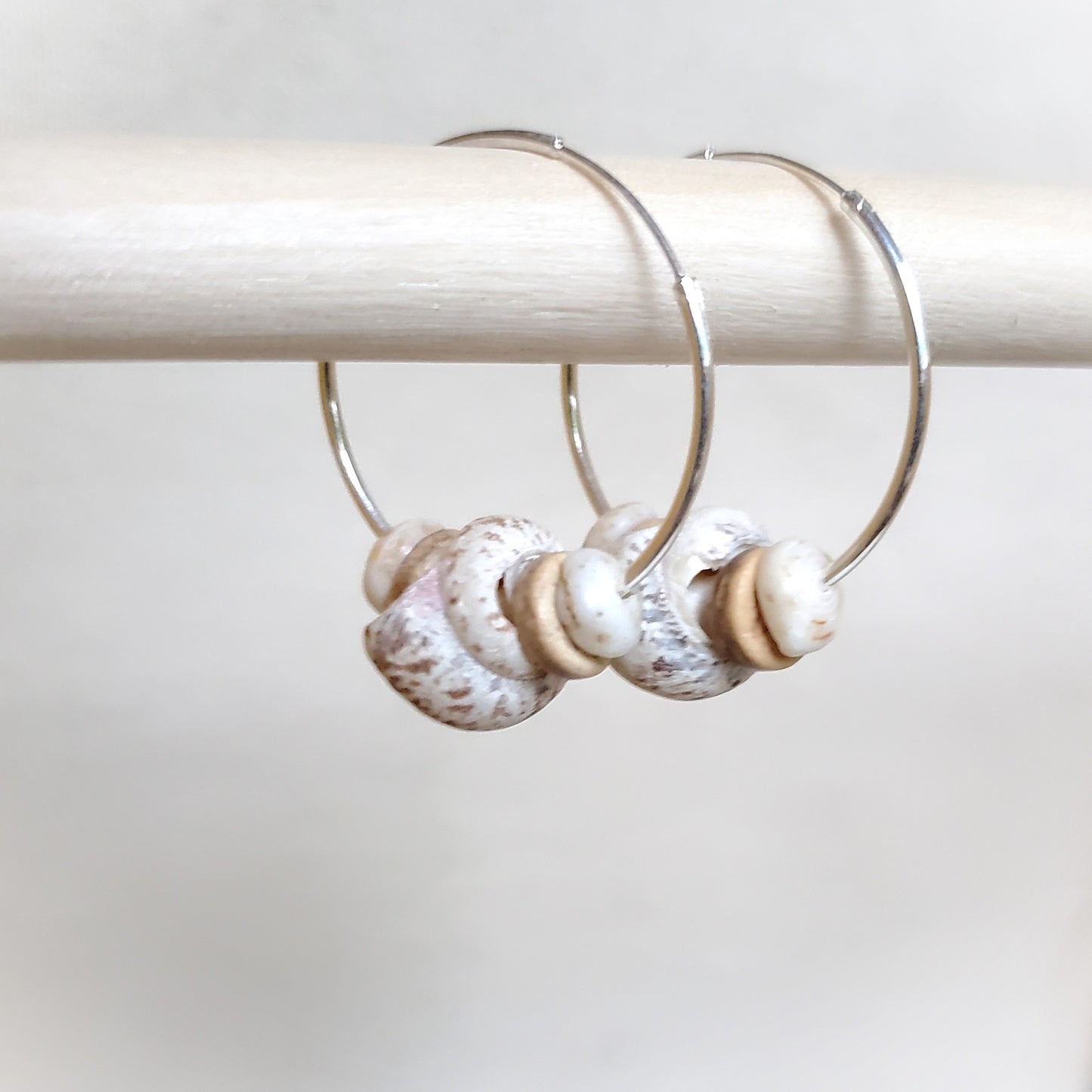 Seashell Hoop Earrings