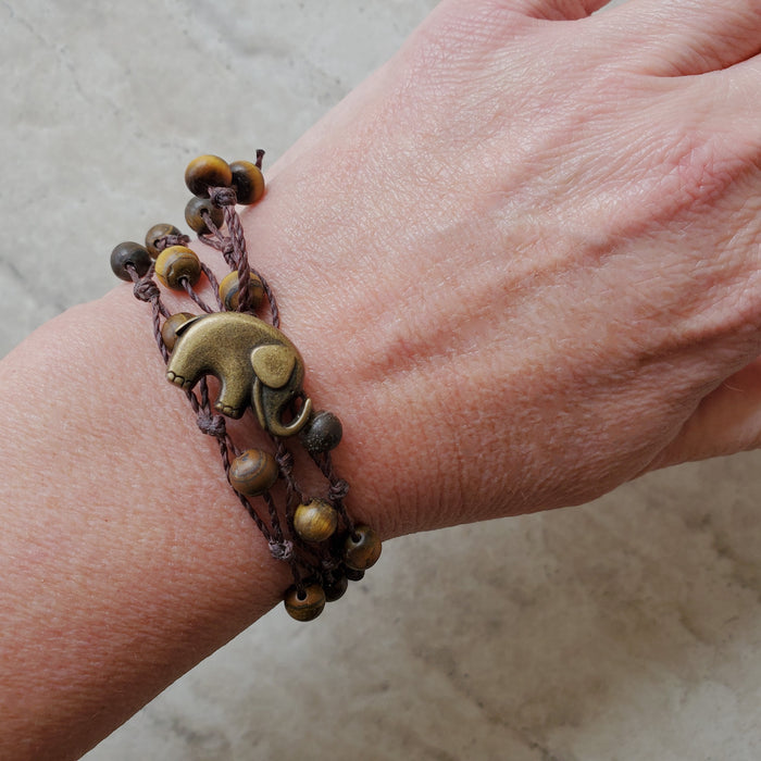 Tiger Eye 3 Wrap Bracelet