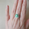 Tibetan Turquoise silversmith ring on model