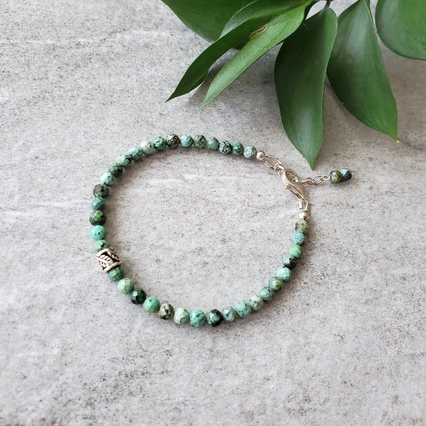 Faceted African Turquoise bracelet 
