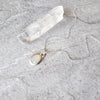 faceted white moonstone sterling silver pendant 