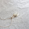 faceted white moonstone sterling silver pendant 