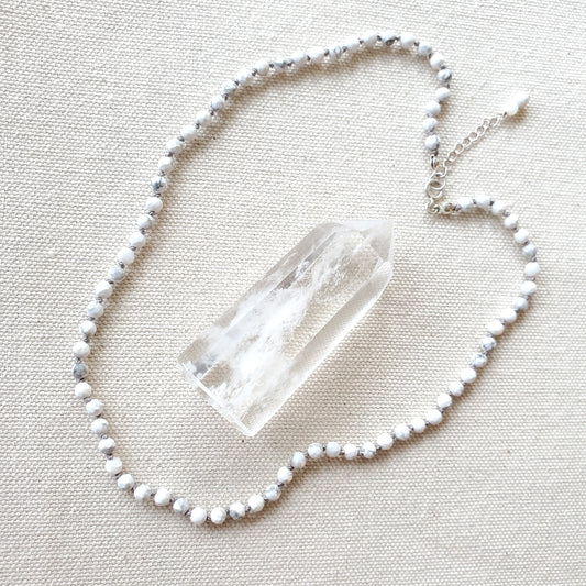 Howlite Silk Knotted Necklace