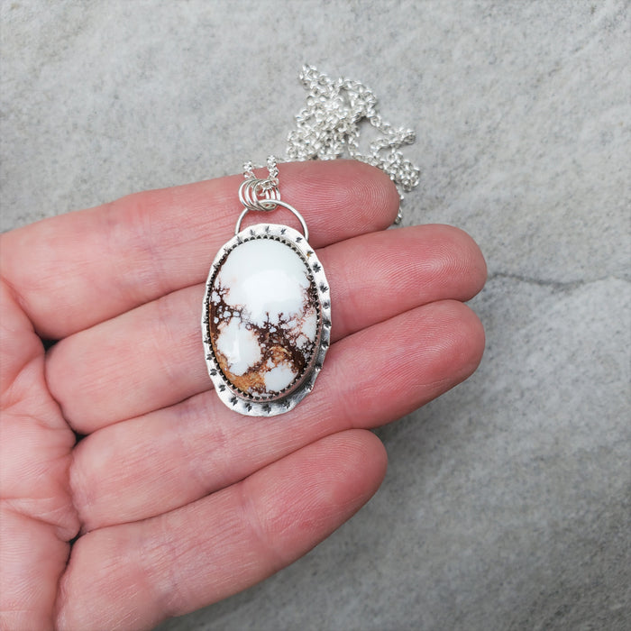 Wild Horse Magnesite bezel set in sterling silver