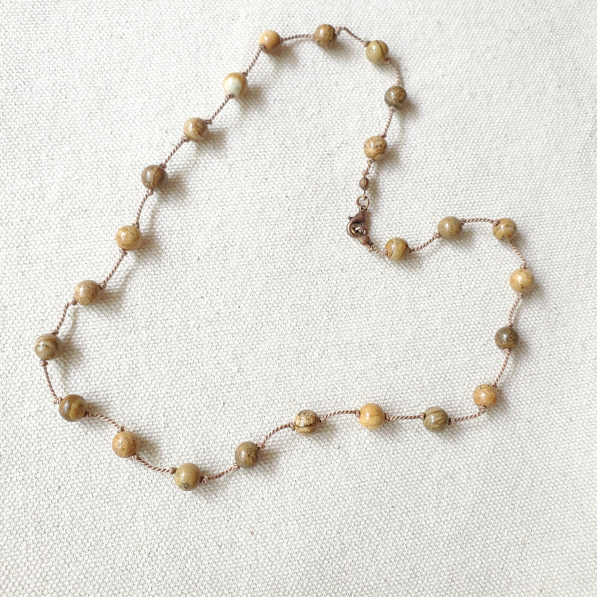 picture jasper knotted necklace 