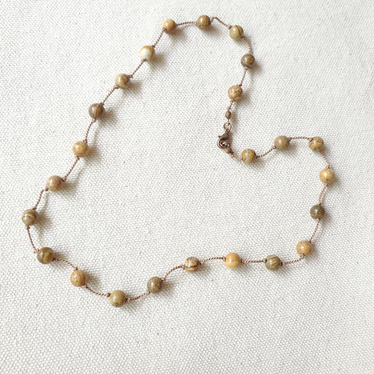 picture jasper knotted necklace 