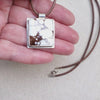 Wild horse magnesite rectangle stone pendant