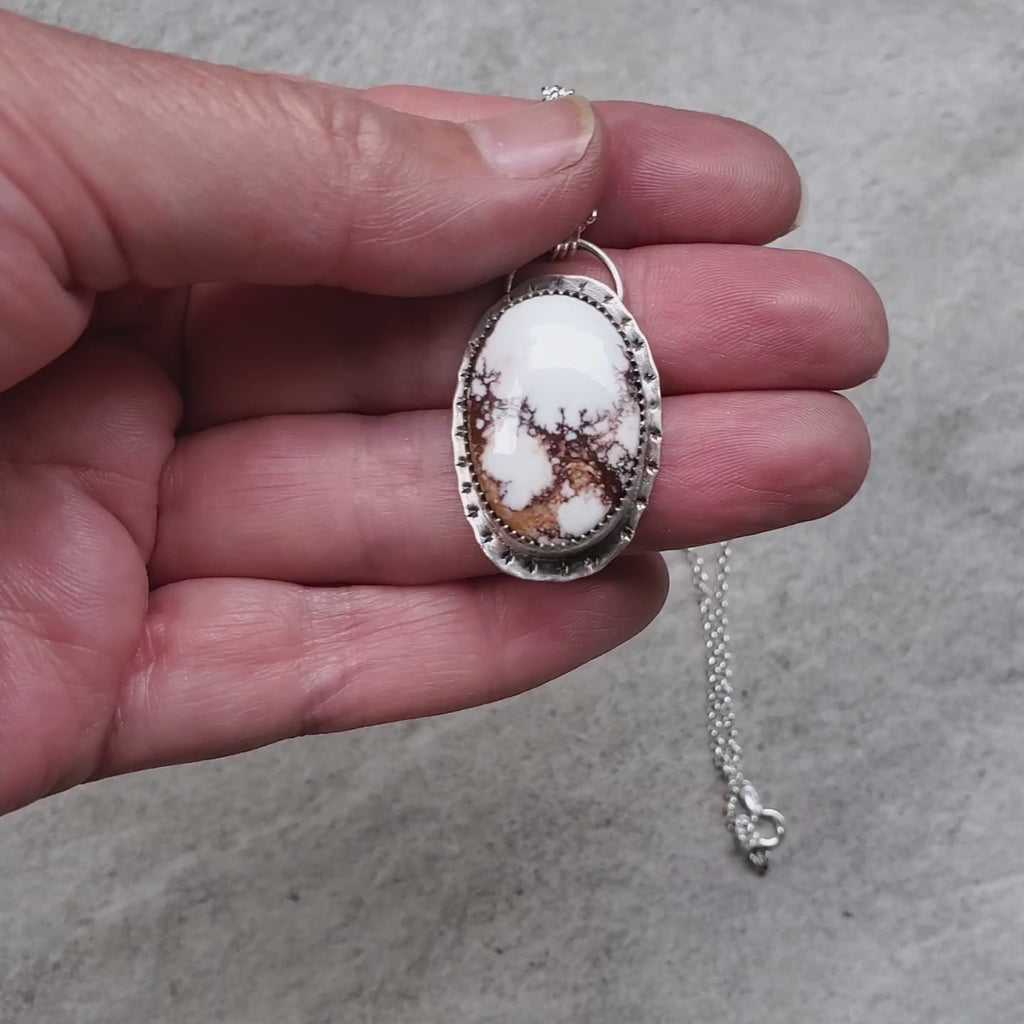 Wild Horse Magnesite bezel set in sterling silver