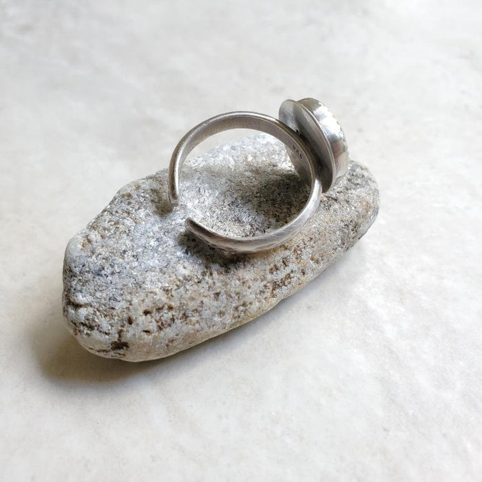 Chohua jasper silversmith ring back view