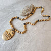 Picture Jasper chunky knotted necklace on tile