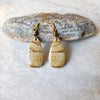 Picture Jasper teardrop gold earrings on tile 