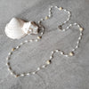 Mother of pearl and shell hand knotted necklace 
