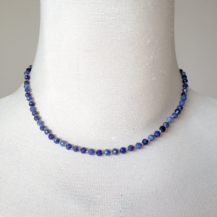 Faceted Sodalite Necklace