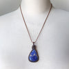 Sodalite copper wire wrap pendant on bust