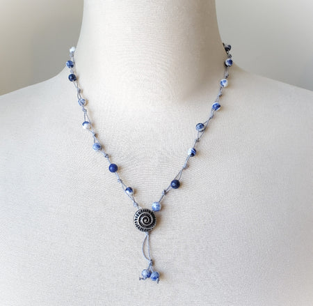 Hand knotted Amazonite necklace