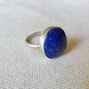 Freeform Lapis Lazuli silversmith ladies ring