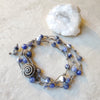 Hand knotted Sodalite 3 wrap bracelet