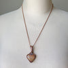 Polychrome Jasper wire wrap pendant necklace on bust