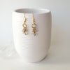 faceted Tourmaline cluster earrings hanging