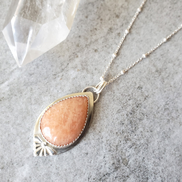 Aventurine Silversmith Pendant Necklace