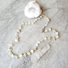 Citrine chip knotted necklace