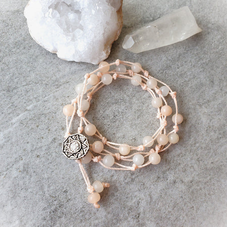 Pink Aventurine 3 wrap bracelet