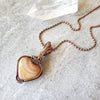 Polychrome Jasper wire wrap pendant necklace