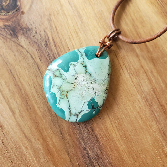 Tibetan Turquoise Pendant Necklace