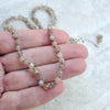 faceted grey moonstone knotted necklace 