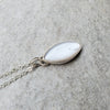 Grey Moonstone necklace bezel set in fine silver