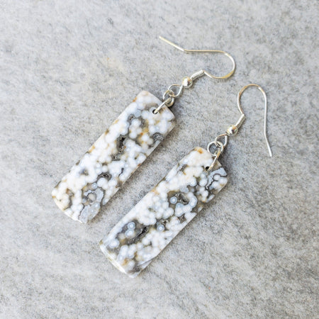 Ocean Jasper sterling silver earrings