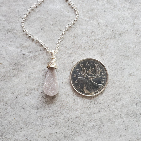 Raw agate druzy necklace