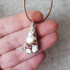 Tiffany style Wild Horse magnesite necklace in hand