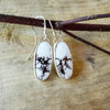 Silversmith earrings with oval Wild Horse Magnesite 
