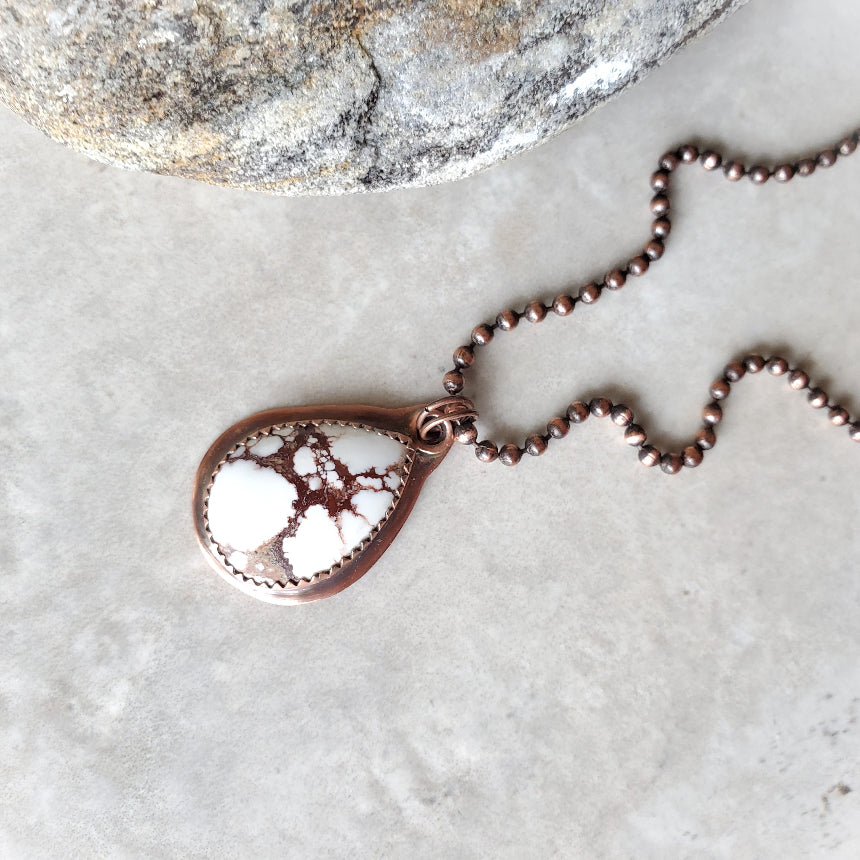 Wild Horse Magnesite copper pendant 