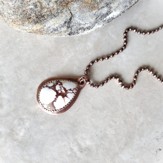 Wild Horse Magnesite copper pendant 