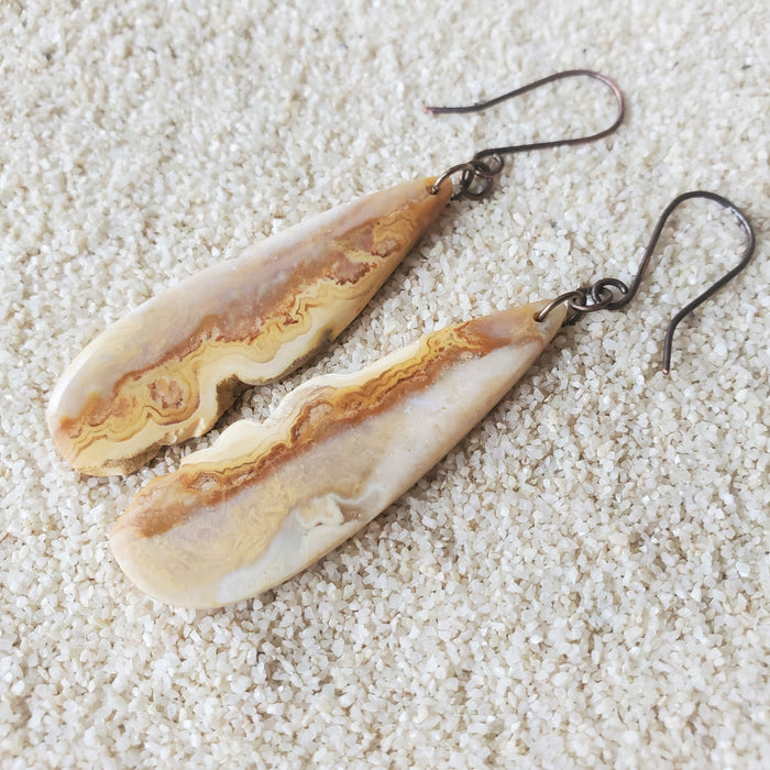 gift for her anniversary, birthday gifts ideas, one of a kind gifts, handmade jewelry, artisan jewelry, Fossil Coral earrings, earthy jewelry, Boho jewelry Canada